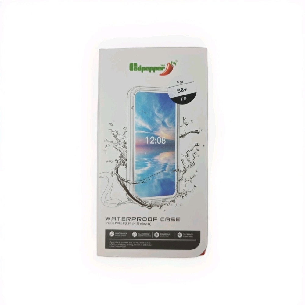Samsung 8+ Plus Redpepper Waterproof Case Black Snow, Dirt,‎ Shock Proof